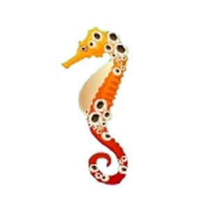 Orange Barnacle Seahorse